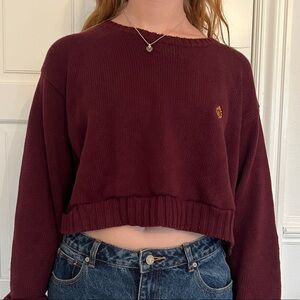 Ralph Lauren red cropped sweater